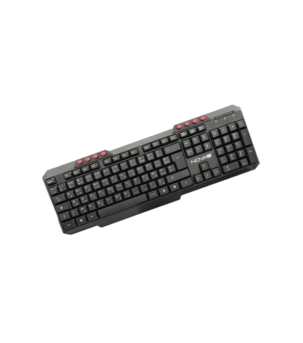 Nova NT-K8163M – Clavier AZERTY bilingue 118 touches, USB, câble 1,2 m