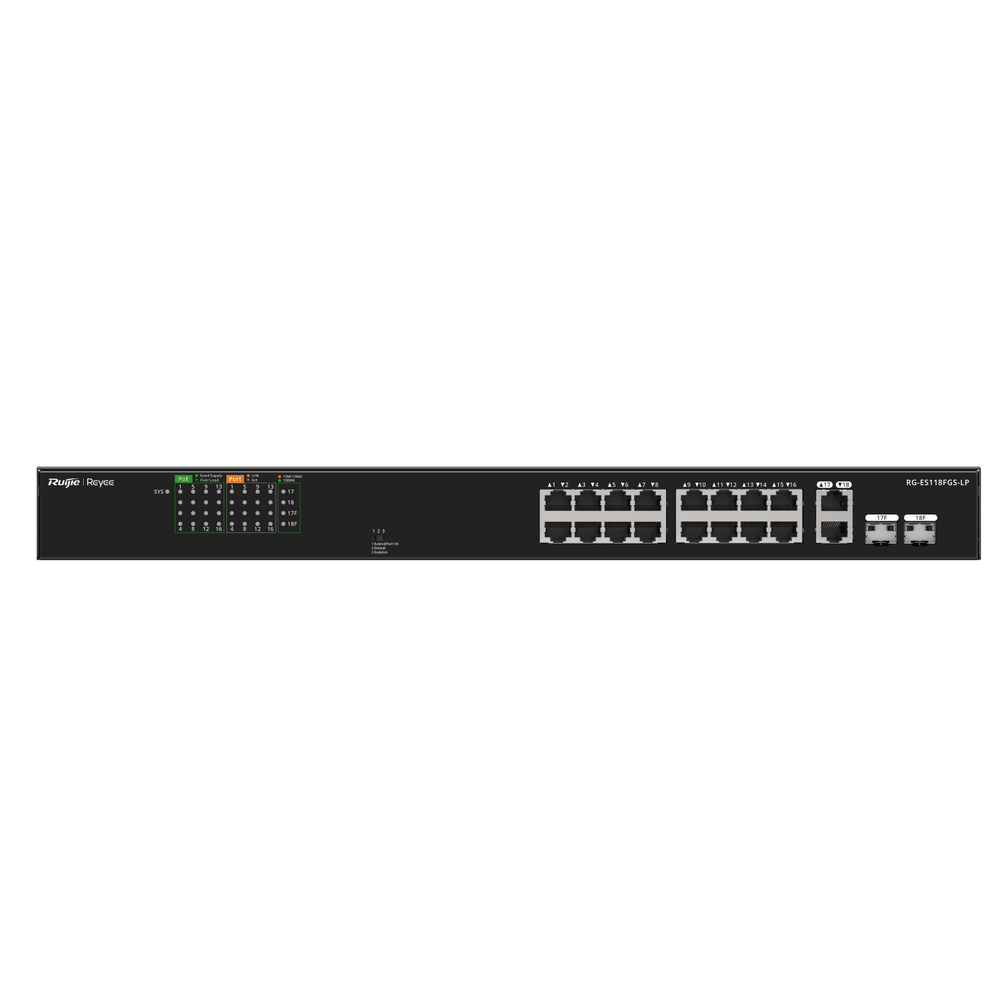 RUIJIE SWITCH 16 PORT 2 PORT GIGABIT