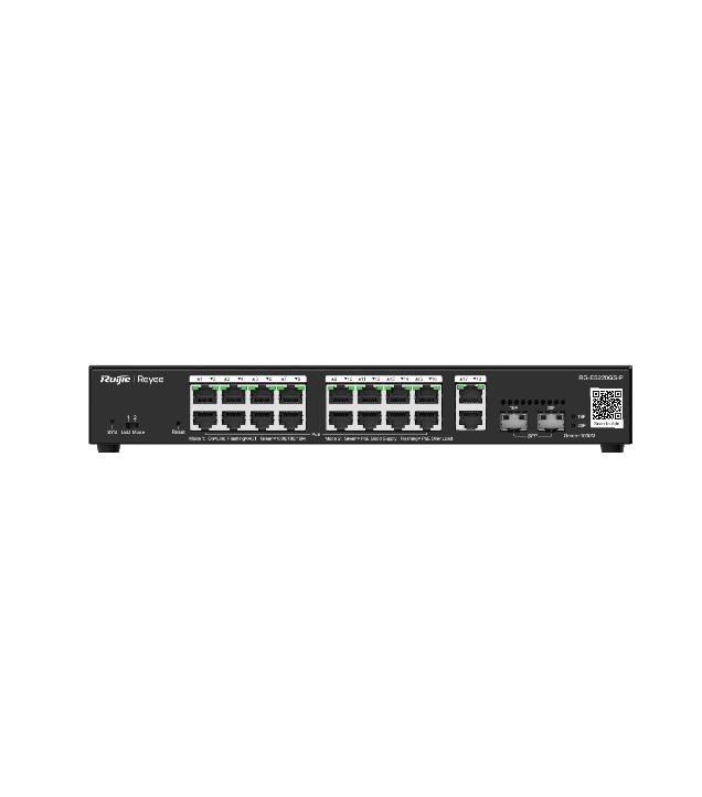 Switch Cloud Manageable Ruijie Reyee RG-ES220GS-P 20 Ports Gigabit avec 16 Ports PoE+ 250W
