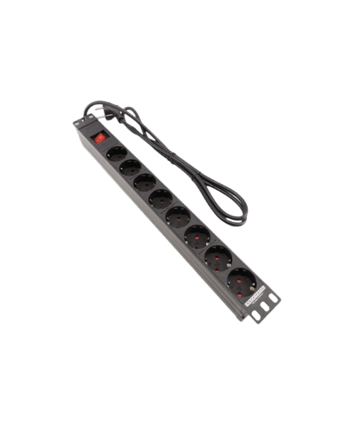 Multiprise Rackable 8 Ports – Bandeau 19 1U avec interrupteur