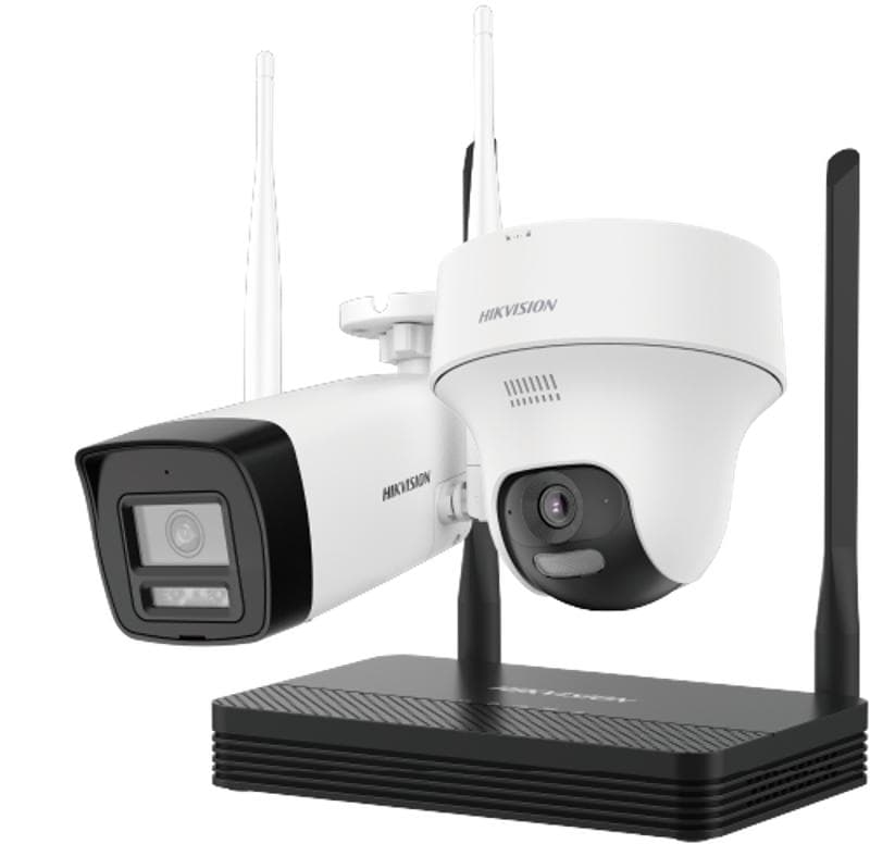 Hikvision pack 2 Caméra étanche + dome 4MP + nvs Wi-Fi kit — Caméras (réf. NKS424W02H)