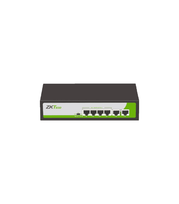 ZKTeco PE042-55-C – switch 4 ports PoE, 2 uplinks 10/100 Mbps, auto-MDI/MDIX — ZKTeco Réseaux