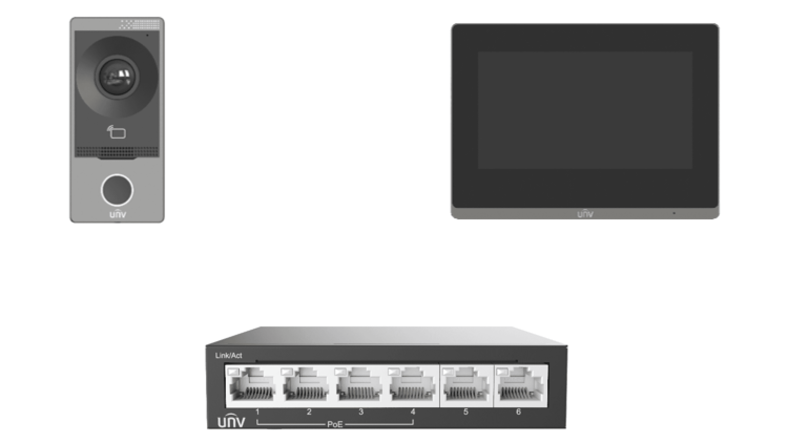 UNV VIDEOPHONE IP + SWITCH 5P POE