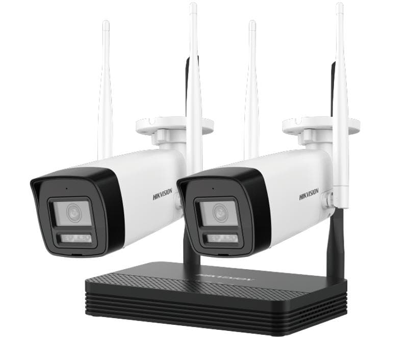 Hikvision pack 2 Caméra étanche 4MP + nvs Wi-Fi kit — Caméras (réf. NKS424W0H)