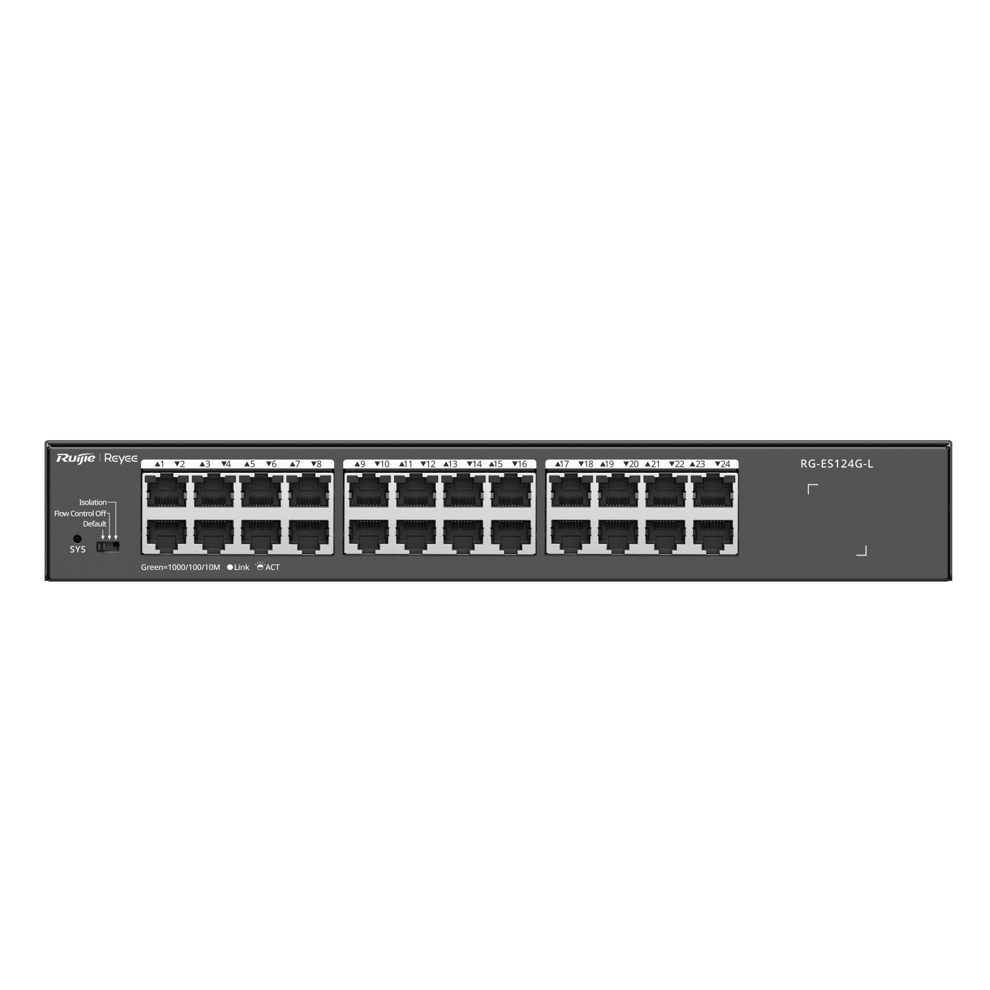 RUIJIE SWITCH 24PORTS 10/100/1000 Mbps Unmanaged Non-PoE