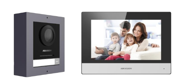 Hikvision DS-KIS602(B) – Kit interphone vidéo IP 2MP, écran 7″, PoE, Wi-Fi, vision nocturne