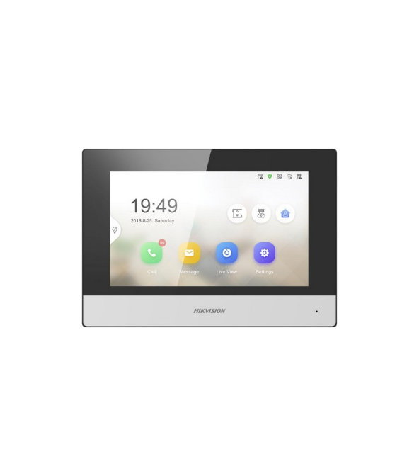 Hikvision DS-KH6320-WTE1 – Moniteur intérieur IP/Wi-Fi 7″ tactile 1024×600, PoE, microSD