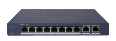 Hikvision DS-3E1510P-EI/M – Switch Gigabit 8 × PoE+ 60 W, 2 uplinks