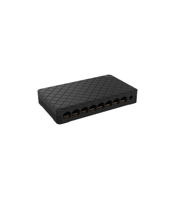 Ruijie RG-ES08 – switch desktop 8 ports 10/100 Mbps, boîtier plastique compact