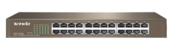 Tenda TEF1024D – Switch non manageable 24 × 10/100 Mbps, boîtier métal