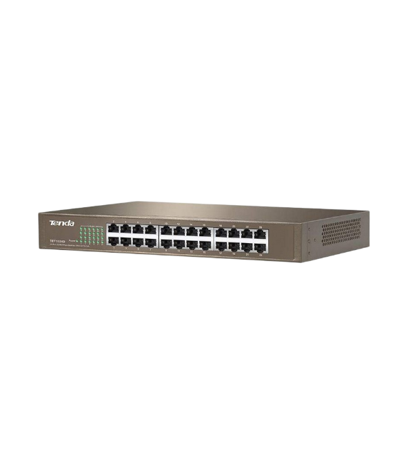 Tenda TEF1024D – Switch non manageable 24 × 10/100 Mbps, boîtier métal
