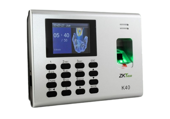 ZKTeco K40 – Pointeuse & Contrôle d’Accès Empreinte, Code, Carte, Écran 2,8 po, Batterie intégrée