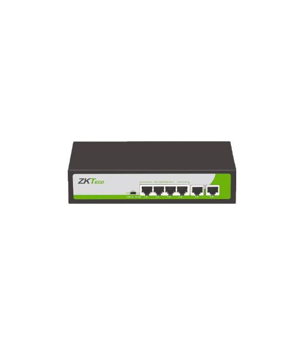 ZKTeco PE042-55-C – switch 4 ports PoE, 2 uplinks 10/100 Mbps, auto-MDI/MDIX