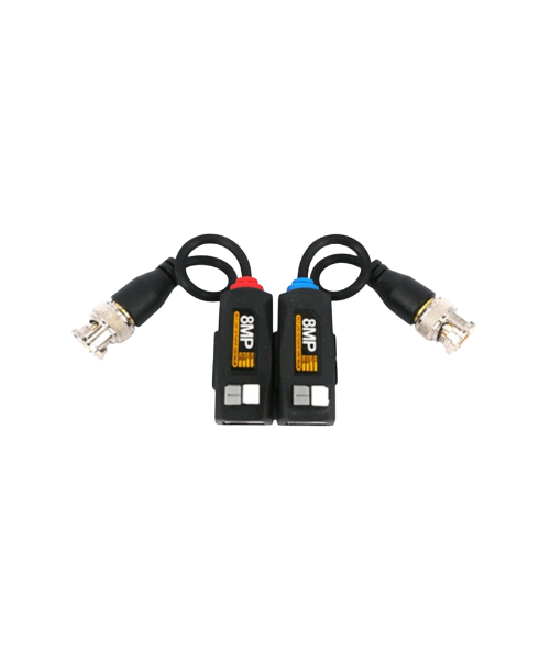 Balun Vidéo 8MP Camyes JY08 – Transmission HD jusqu'à 400m, Compatible AHD-CVI-TVI-CVBS