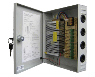 Boîte d'Alimentation 12V 10A 9CH – Alimentation sécurisée pour systèmes de vidéosurveillance