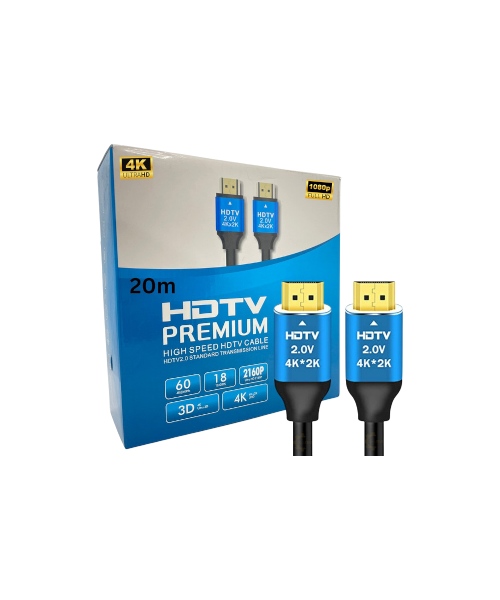 Câble HDMI 4K 20m – Haute Vitesse HDMI 2.0, 4K 60Hz, HDR