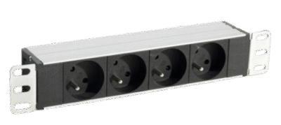 Multiprise Rackable 4 Ports – Bandeau 10" en aluminium, 4 prises