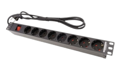 Multiprise Rackable 8 Ports – Bandeau 19 1U avec interrupteur
