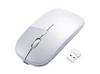 Souris sans fil blanche rechargeable