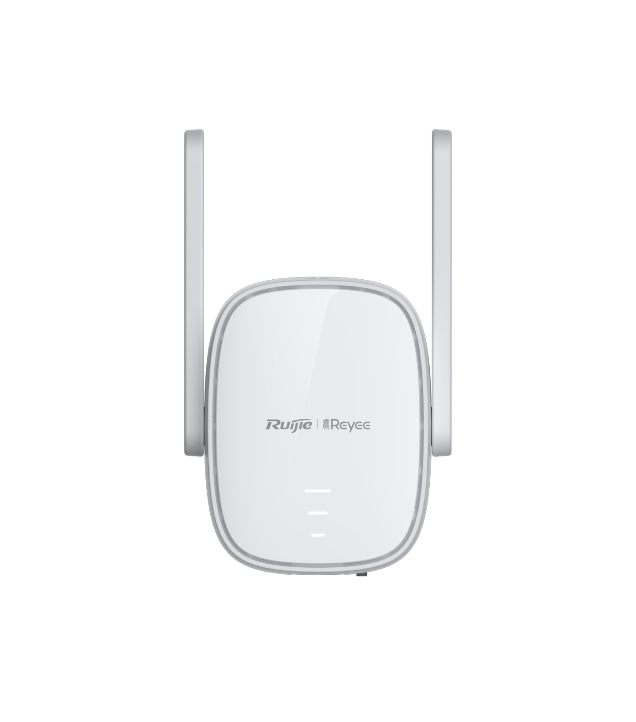 Répéteur WiFi mural Ruijie Reyee RG-EW300R N300, blanc, avec deux antennes externes et indicateur de signal