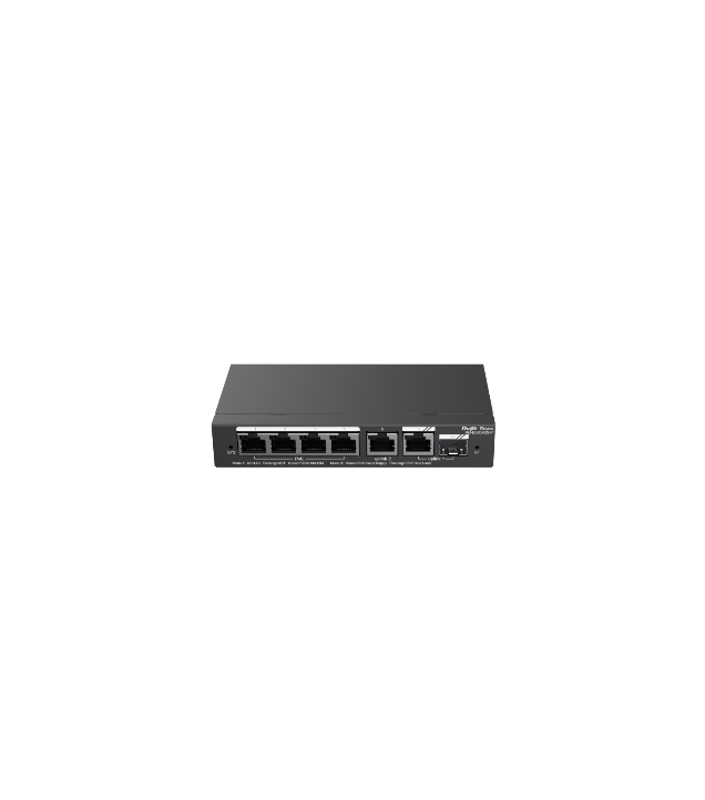 Switch manageable Cloud Ruijie Reyee RG-ES206GS-P, 6 ports Gigabit, 4 ports PoE+ 54W pour vidéosurveillance