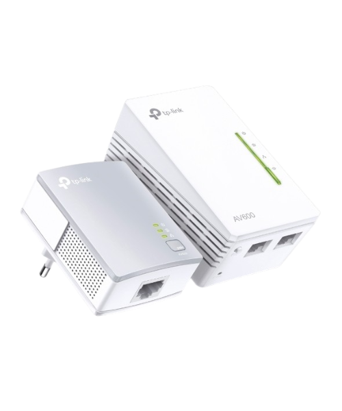 Kit de deux adaptateurs CPL TP-Link TL-WPA4220KIT AV600, avec WiFi 300 Mbps intégré et fonction WiFi Clone